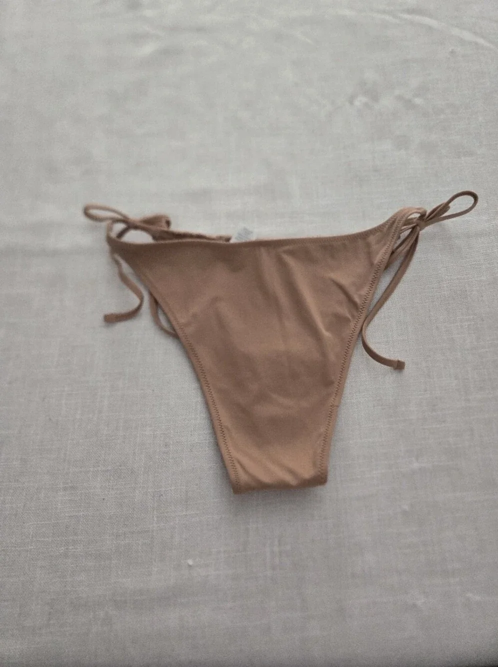 NWT aerie Brown Crochet Tie-Side Bikini Bottom with Leopard Lining